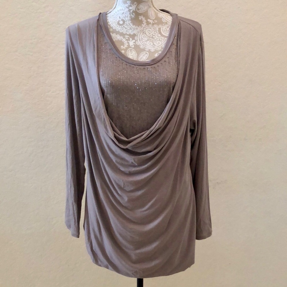 Soft Surroundings Double Layer Front Sequin Holid… - image 2